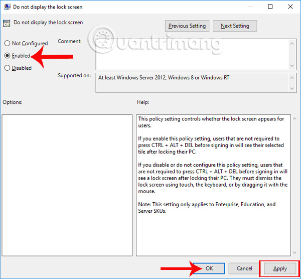 Vô hiệu hóa Lockscreen