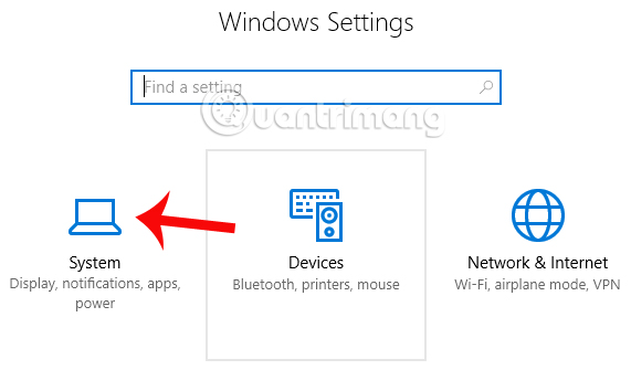 Nhấn chọn System
