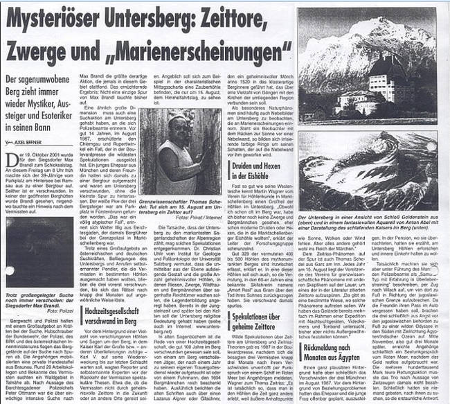 Vụ Max Brandl mất tích được báo chí đưa tin