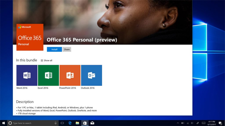 Tải bản Office 365 Preview trên Windows Store