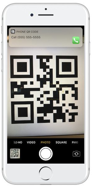 Nhập số điện thoại bằng mã QR