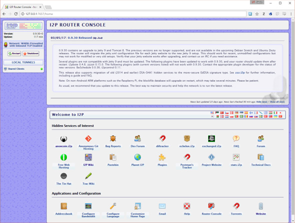 I2P Router Console