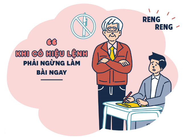 Khi có hiệu lệnh kết phải ngừng làm bài ngay Khi có hiệu lệnh kết phải ngừng làm bài ngay