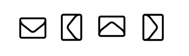 Xoay icon hộp thư