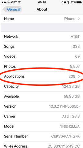 Nhấn chọn Applications