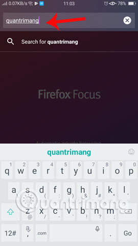 Nhập trang web muốn truy cập