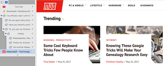 Thanh tab dạng cây trên Firefox Thanh tab dạng cây trên Firefox