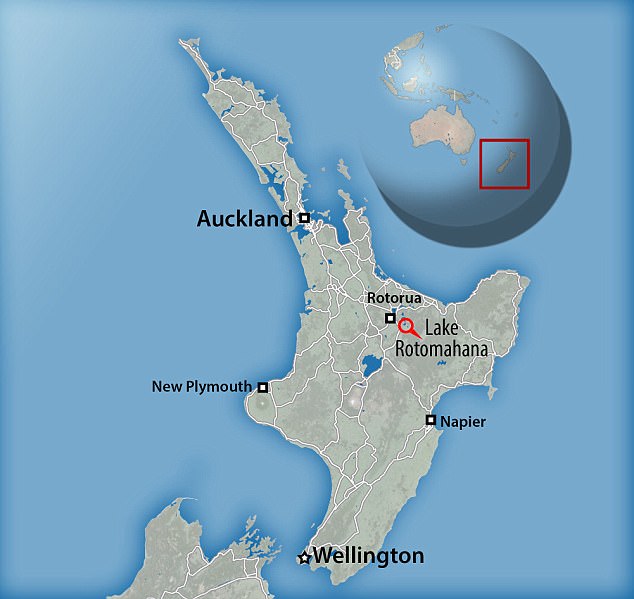Vị trí hồ Rotomahana trên bản đồ
