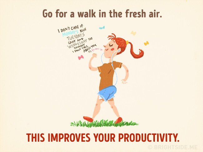 Đi dạo trong bầu không khí trong lành giúp cải thiện năng suất làm việc Đi dạo trong bầu không khí trong lành giúp cải thiện năng suất làm việc