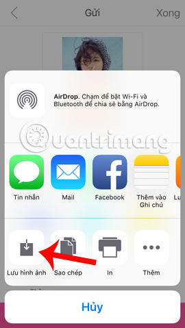 Lưu hình ảnh về thiết bị