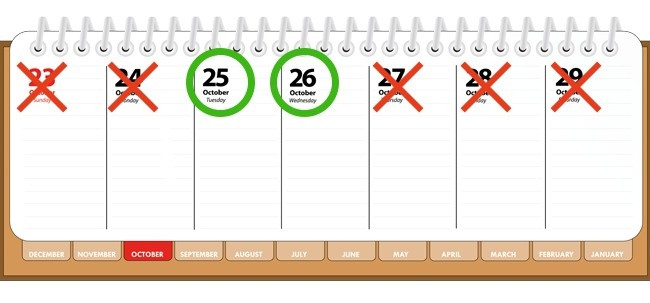 Thứ 3 và thứ 4 là ngày bay tốt nhất