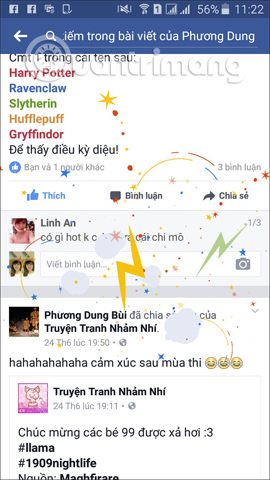 Giao diện phép thuật trên Facebook iOS, Android