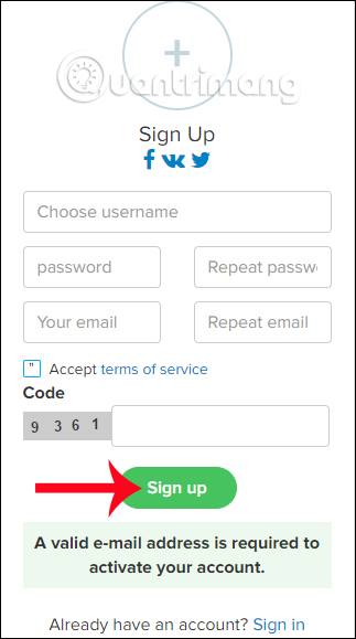 Nhập thông tin đăng ký