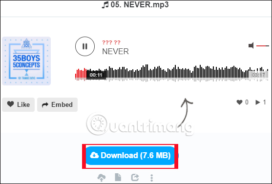 Phát tập tin media ngay trên trang tải