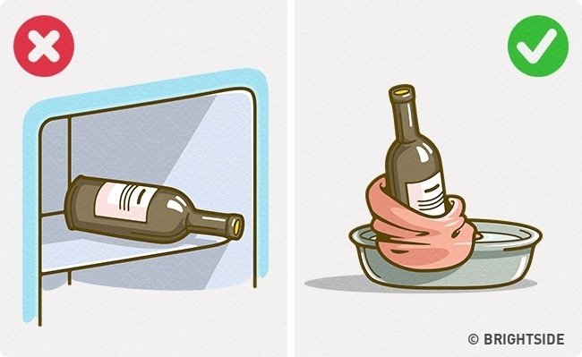 Làm lạnh rượu mà không cần tủ lạnh