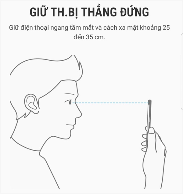 Giữ thiết bị theo phương thẳng đứng