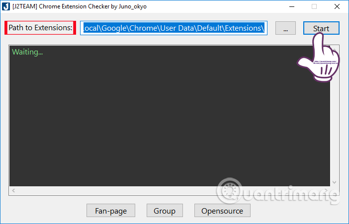 Chrome Extension Checker quét extension