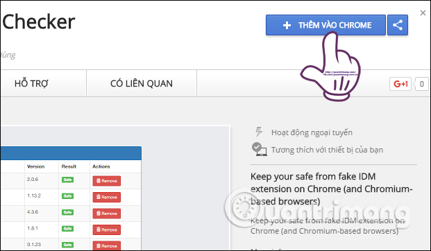 Cài đặt tiện ích J2TEAM Extension Checker