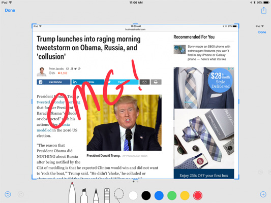 Chỉnh sửa ảnh chụp màn hình trên iOS 11