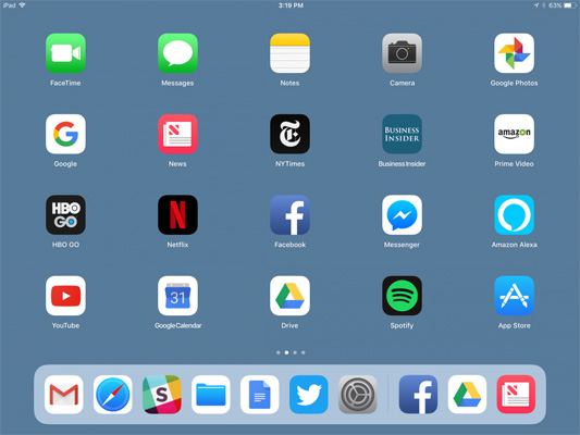 Dock trên iPad Pro chạy iOS 11