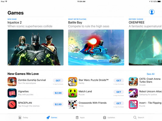 Tab game trong App Store