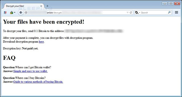 Hướng dẫn thanh toán để giải mã dữ liệu