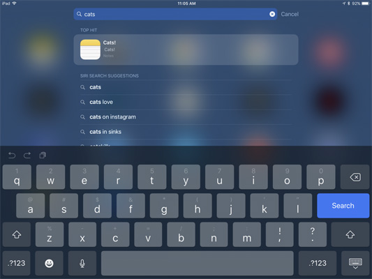Tìm kiếm ghi chú viết tay bằng Spotlight