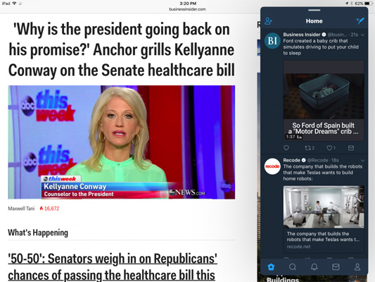 Twitter chạy ở trên Safari trong iOS 11
