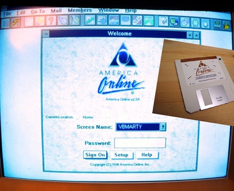 Screen name. AOL 2.5.