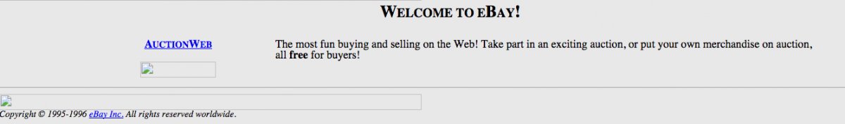 Giao diện eBay năm 1995