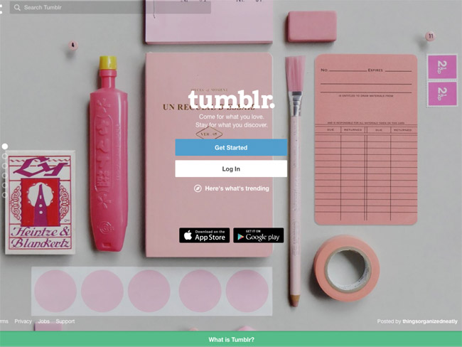 Giao diện Tumblr bây giờ