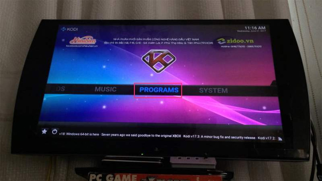 Nhấn chọn Programs