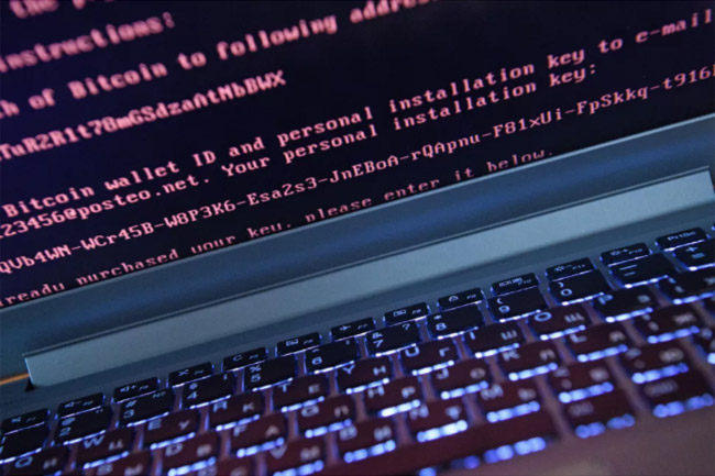 Màn hình đòi tiền chuộc của Petya