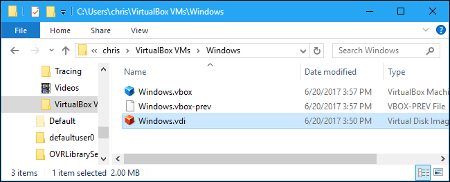 Đổi tên tệp mới thành Windows.vdi