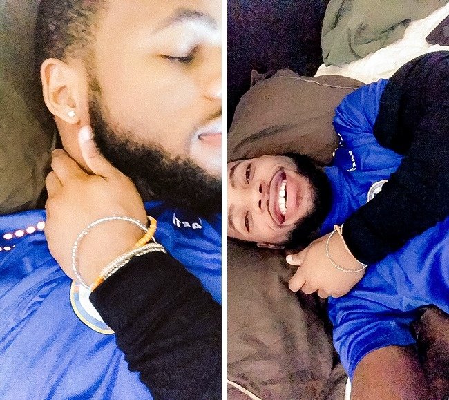 "Em người yêu chụp lén lúc mình đang ngủ."