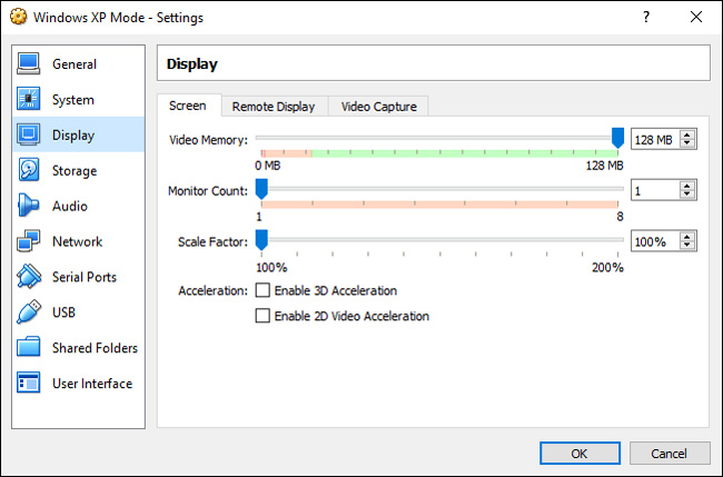 Tăng Video Memory lên 128 MB