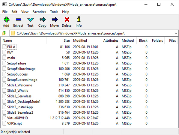 Nhấp đúp chuột vào xpm để mở thư mục ổ cứng ảo của XP Mode