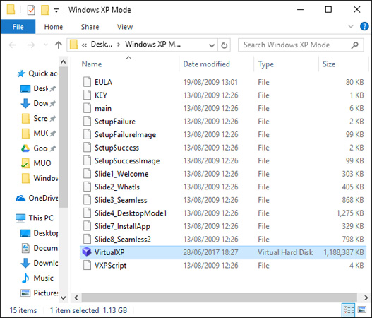 Ổ cứng ảo VirtualXP