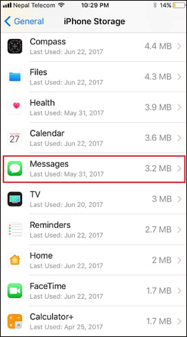 Nhấn chọn Messages