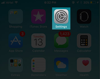 Nhấn chọn Settings