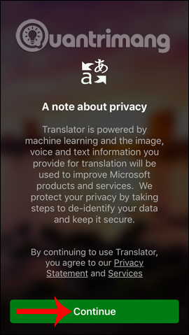 Điều khoản sử dụng Microsoft Translator