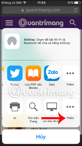 Mở thêm tiện ích