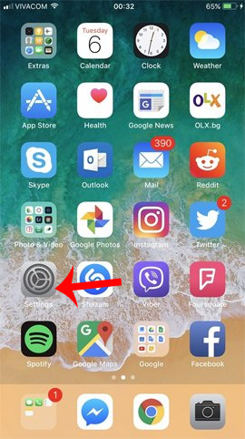 Cài đặt trên iOS 11