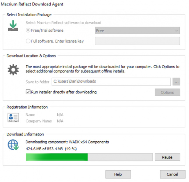 Cách tải và thiết lập phần mền Macrium Reflect