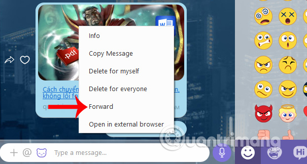 Nhấn chọn Forward