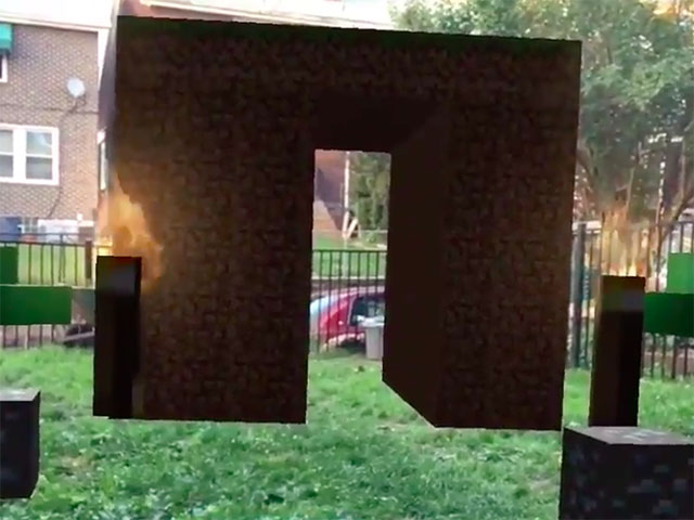 Đưa cánh cổng Minecraft vào sân nhờ ARKit