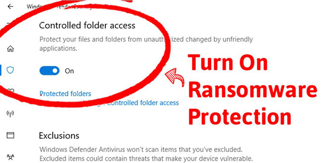 Bảo vệ máy tính với Controlled Folder Access