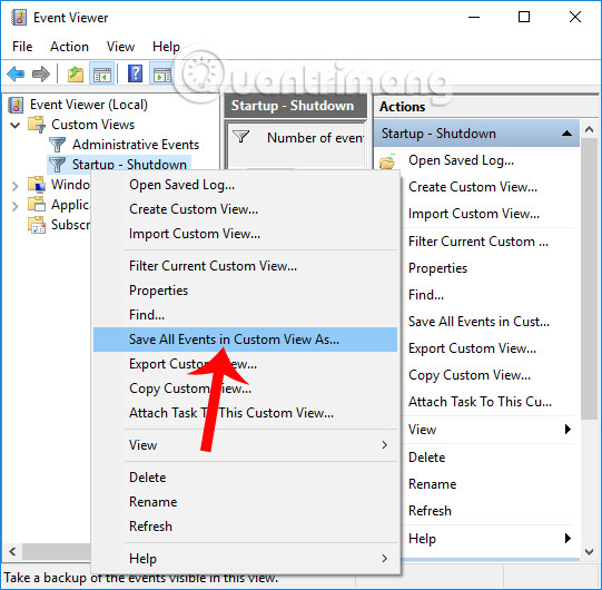 Lưu nhật ký tắt mở máy