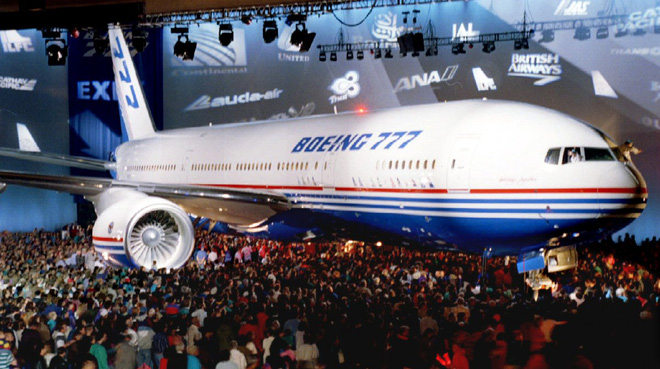 Boeing 777 trong một buổi triển lãm
