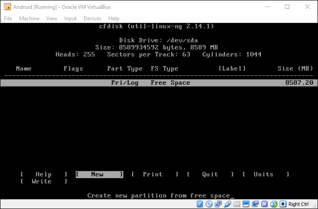 Tạo phân vùng mới cho Android